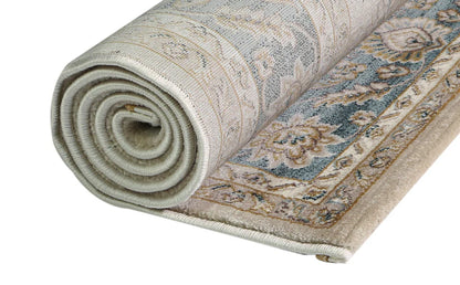 Prague Francesca Cream & Blue Traditional Rug 170 x 120 cm