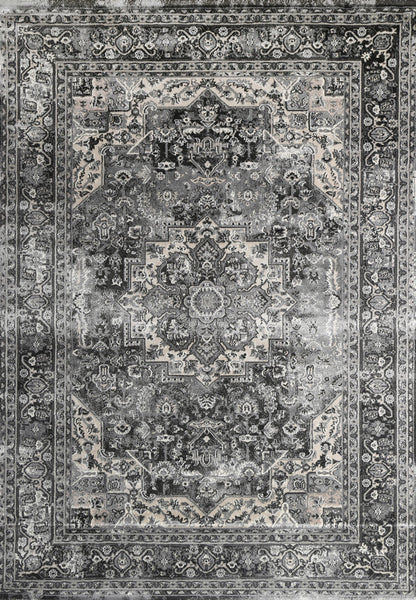 Prague Teresa Charcoal Traditional Rug 170 x 120 cm