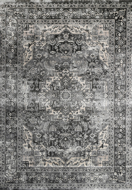 Prague Teresa Charcoal Traditional Rug 170 x 120 cm