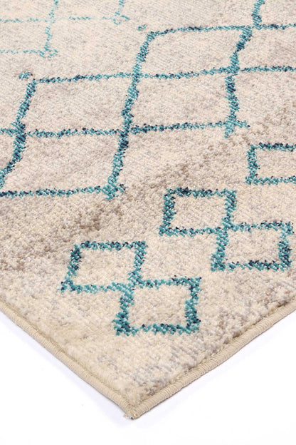 Tulin 9 Blue Lattice Rug