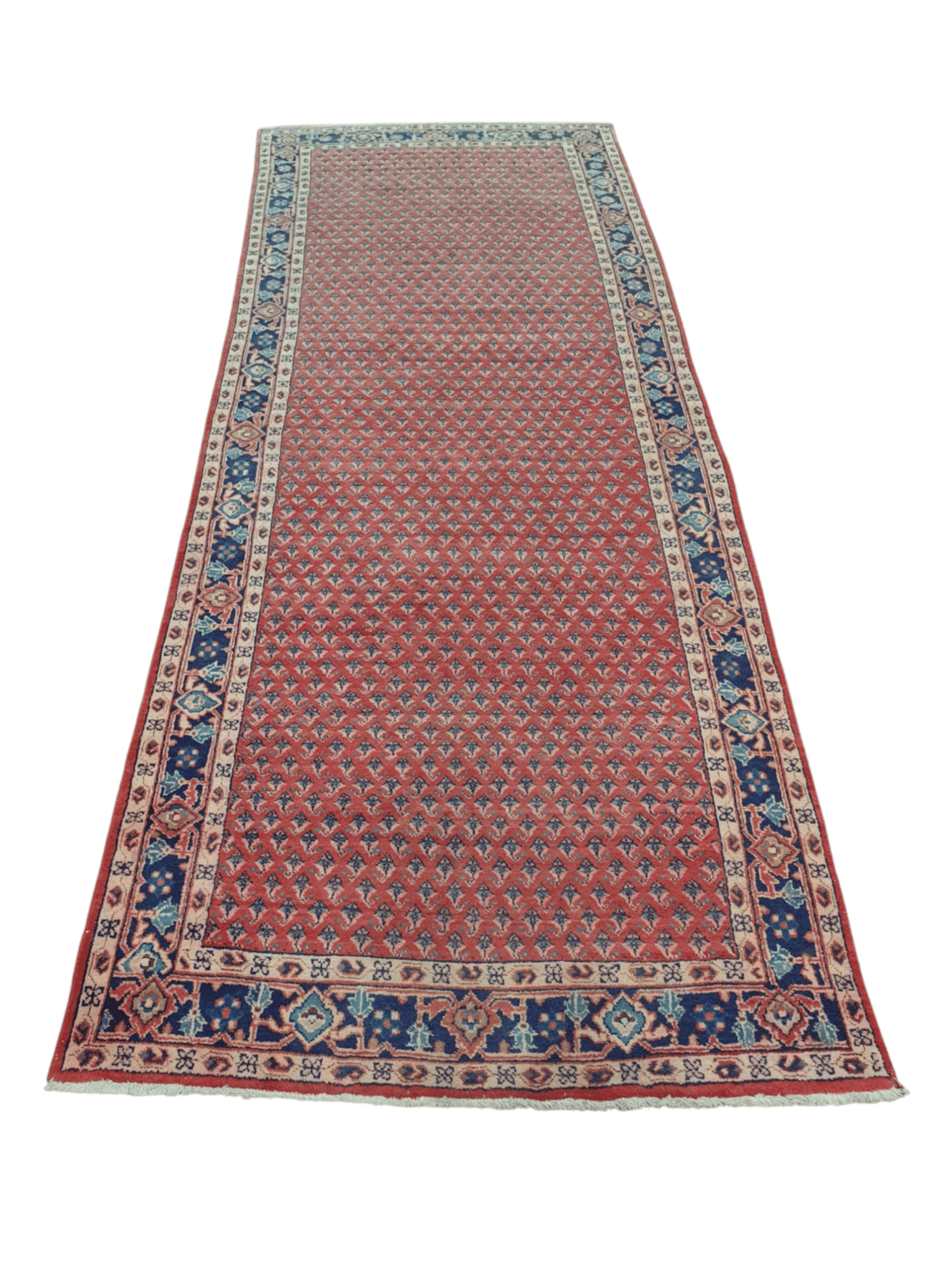 Vintage Persian Sarouk Mir Boteh Rug 355 x 135cm