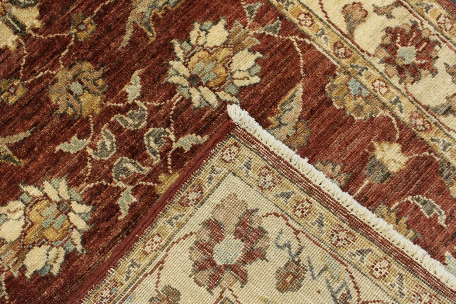 Afghan Chobi hand-knotted wool rug 133 x 85 cm folded corner detail