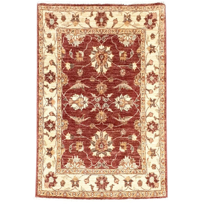 Afghan Chobi hand-knotted wool rug 133 x 85 cm full view