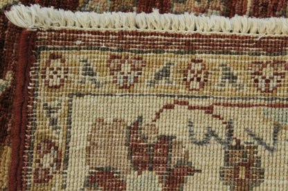 Afghan Chobi hand-knotted wool rug 133 x 85 cm upper border and field detail