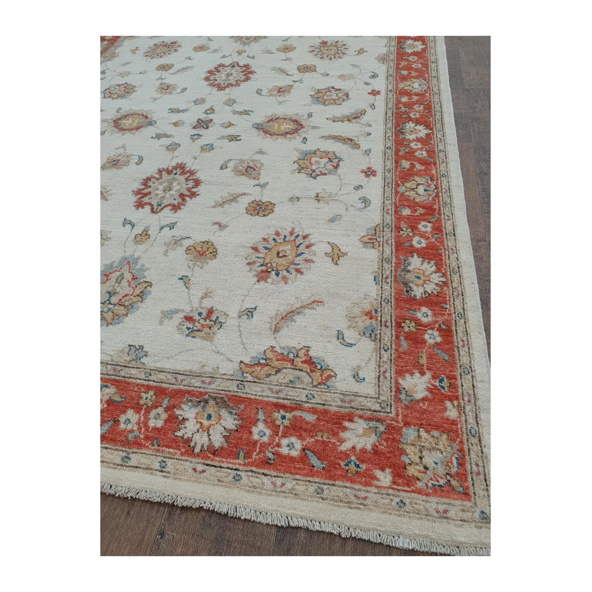 Afghan Chobi Red Border Rug 193 x 143cm – Silk Road Rugs