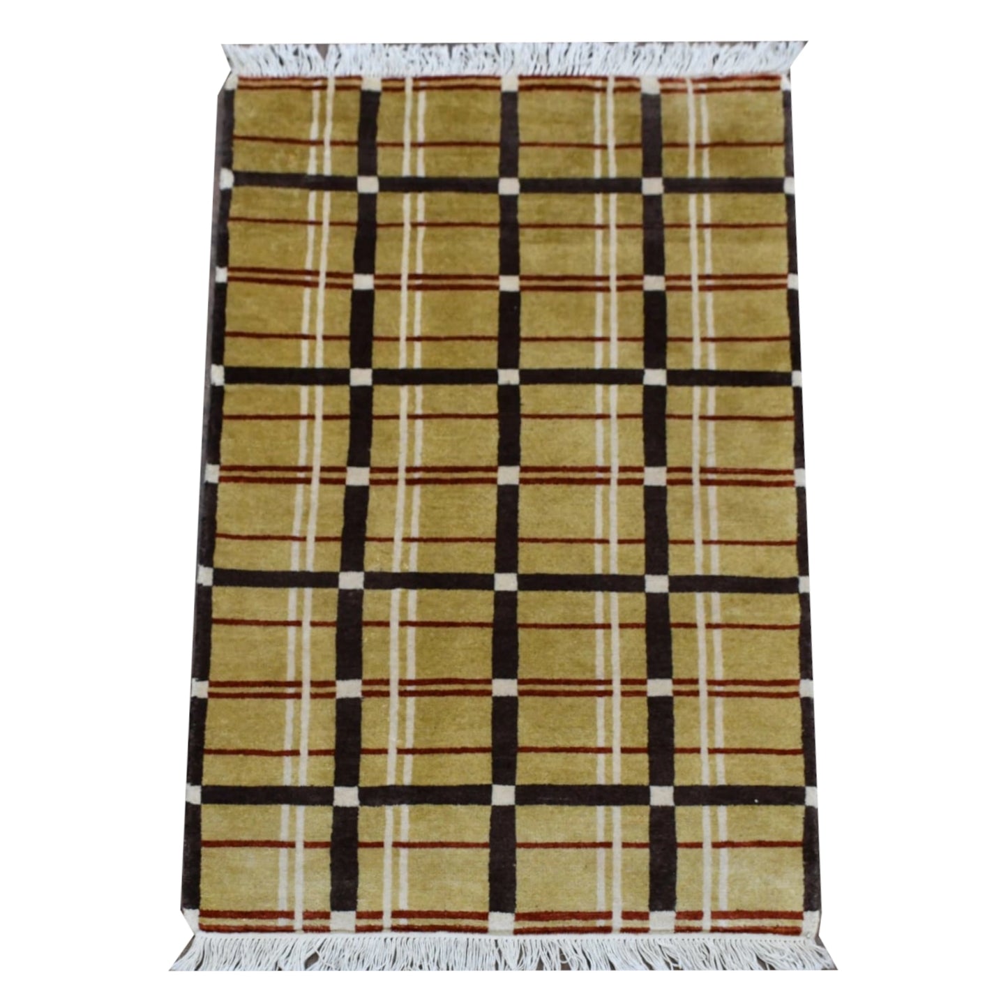 Afghan Gabbeh hand-knotted wool rug 116 x 71 cm full view