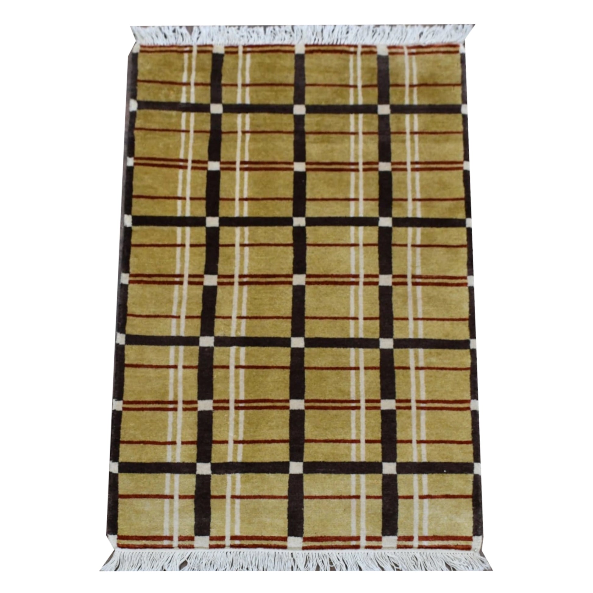 Afghan Gabbeh hand-knotted wool rug 116 x 71 cm full view