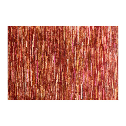 Field close-up of Afghan Gabbeh rug showing rust red, burgundy, ochre and beige tonal fibres