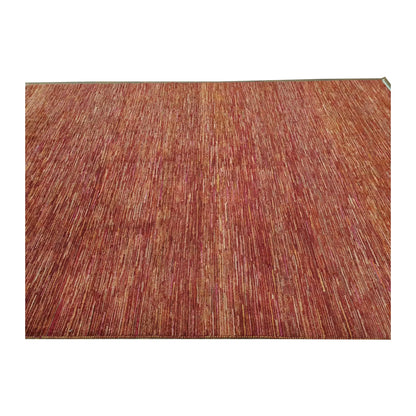 Tonal band detail of Afghan Gabbeh wool rug with earthy colour variation, 288 x 200 cm