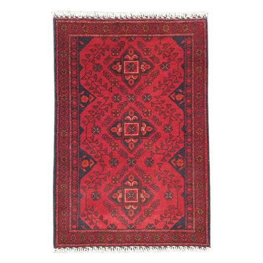 Afghan Khal Mohammadi hand-knotted wool rug 119 x 77 cm full view