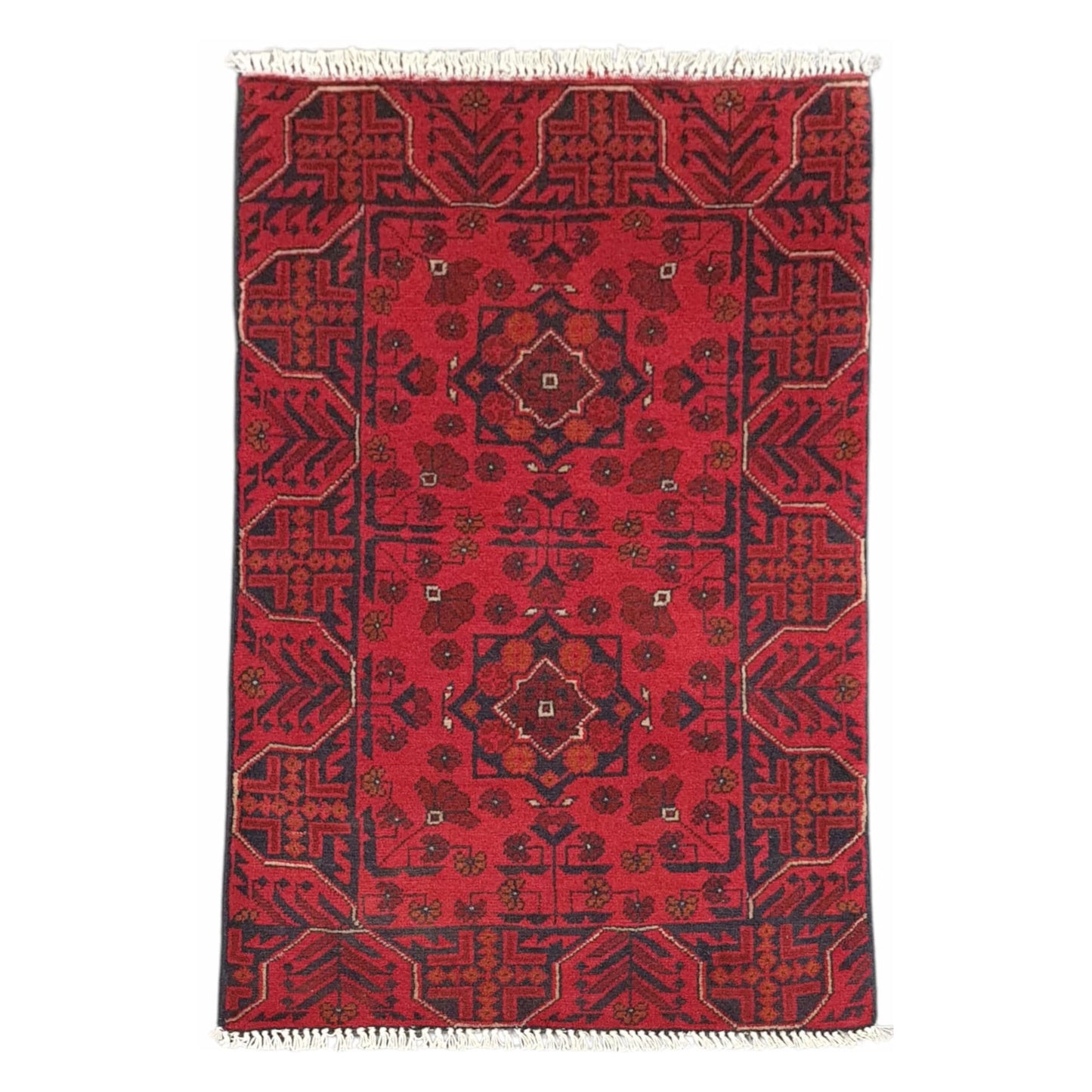 Afghan Khal Mohammadi hand-knotted wool rug 122 x 74 cm full view