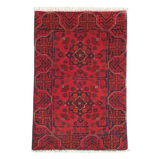Afghan Khal Mohammadi hand-knotted wool rug 122 x 74 cm full view