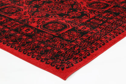 Tribe Red and Black Rug