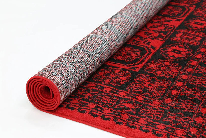 Tribe Red and Black Rug