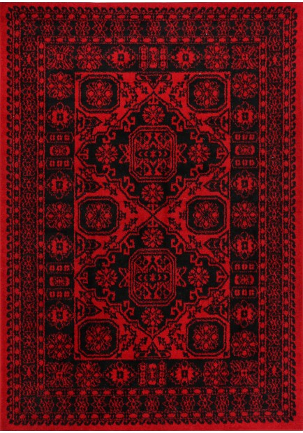 Tribe Red and Black Rug