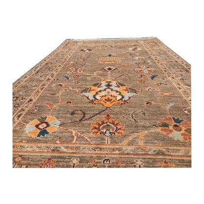 Field detail of Afghan Sultani wool rug with floral branches and ornamental motifs, 157 x 101 cm