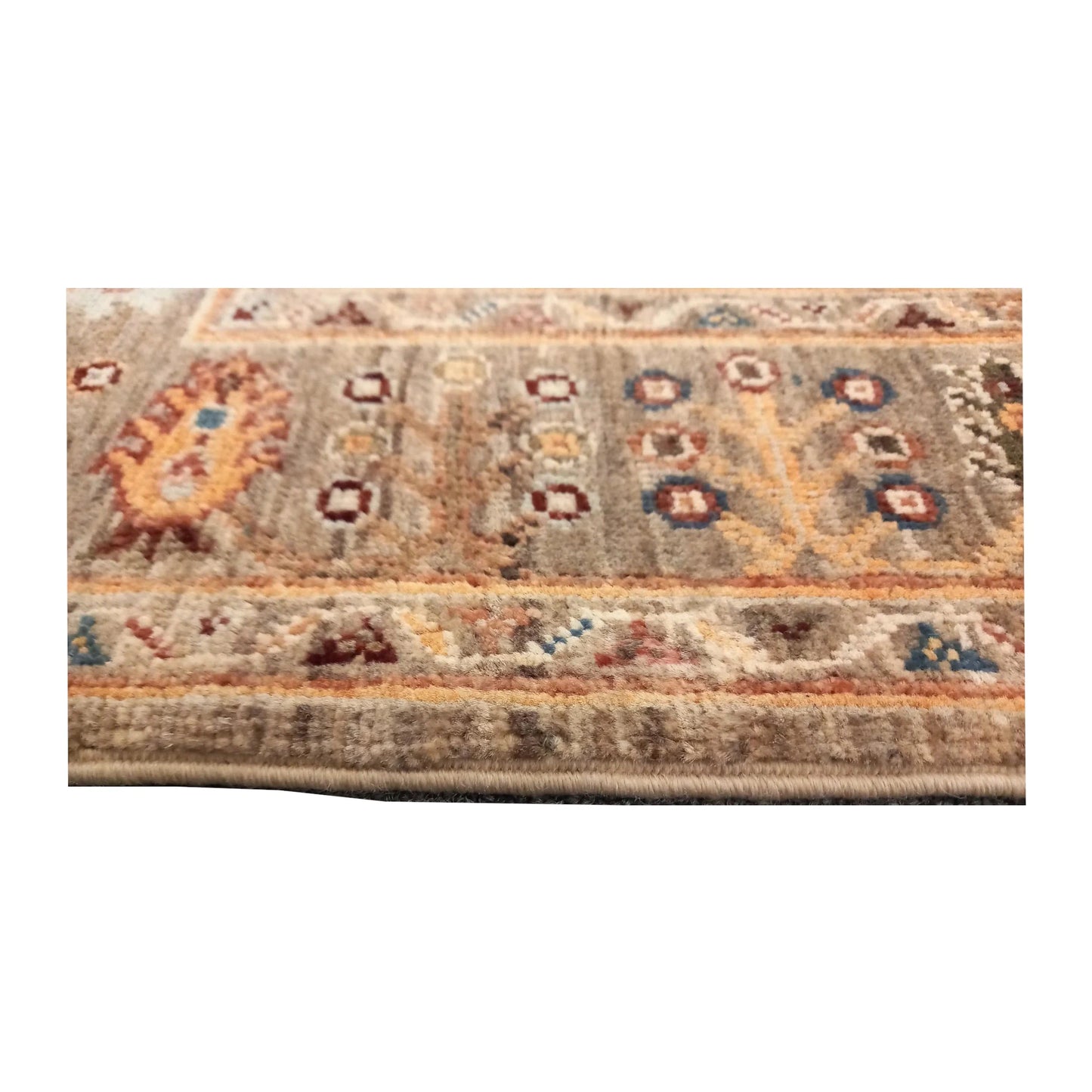 Pile-edge detail of Afghan Sultani wool rug with bronze-brown tones, 157 x 101 cm