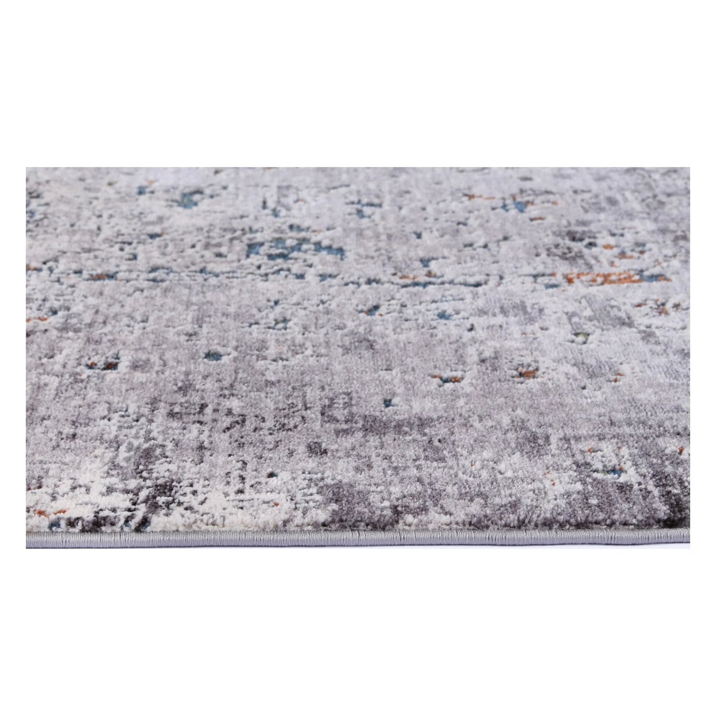 Close-up of Almeras A4 grey abstract rug showing surface texture