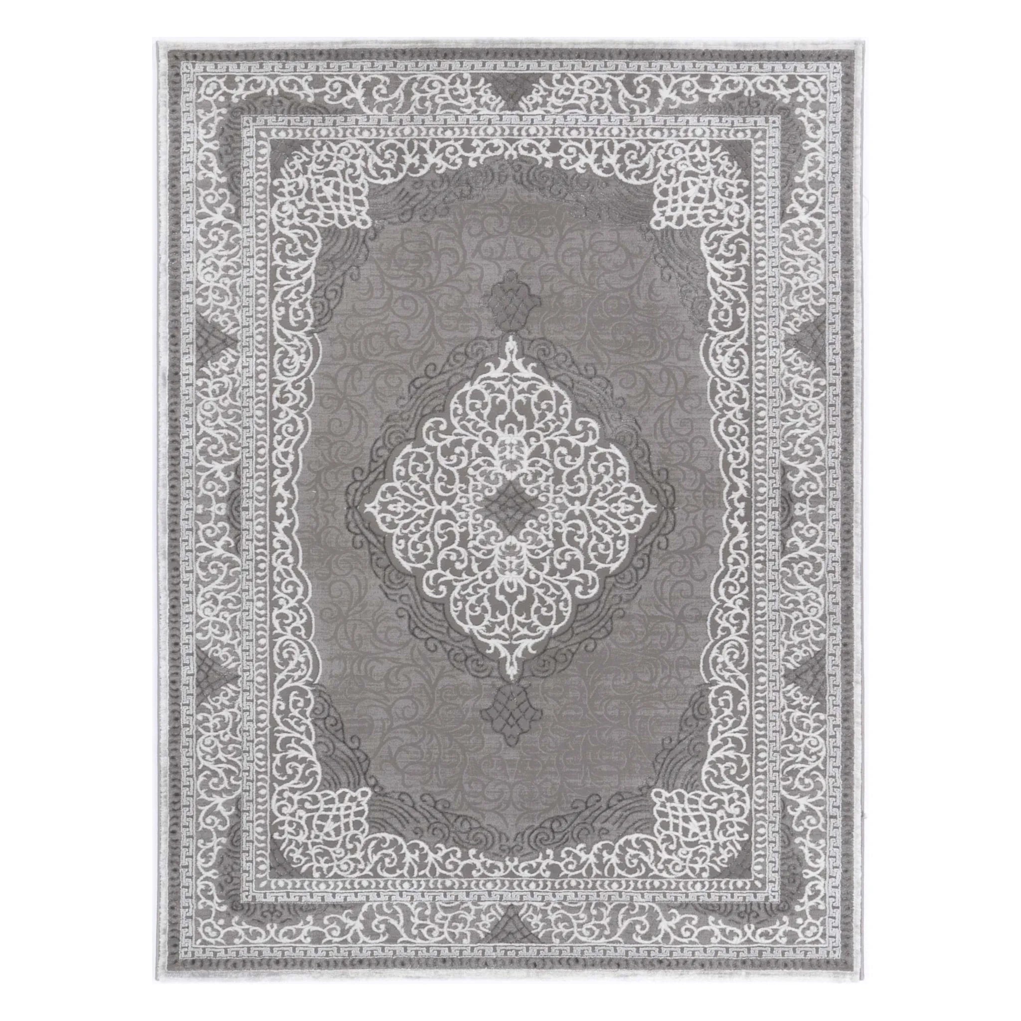 Antalya Grey Modern Designer Rug – Silk Road Rugs