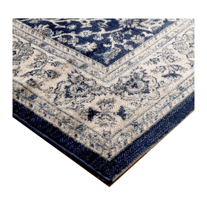 Arya Ziegler navy rug corner and border detail 