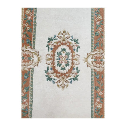 Aubusson rug 180 x 92 cm central panel detail decorative design