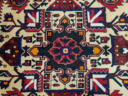 Bakhtiari rug 315 x 205 cm central panel detail geometric pattern
