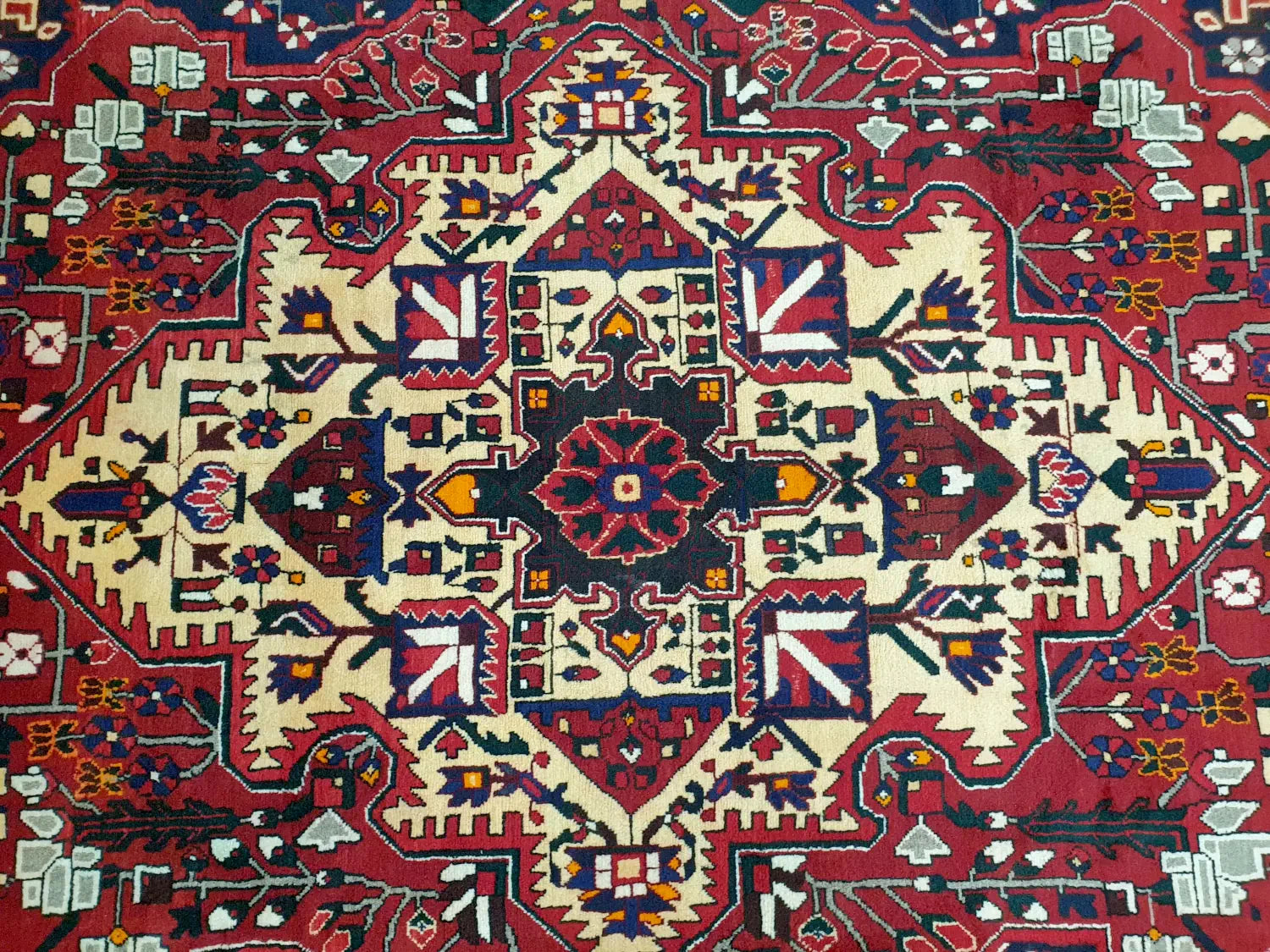 Bakhtiari rug 315 x 205 cm panel detail garden inspired motif