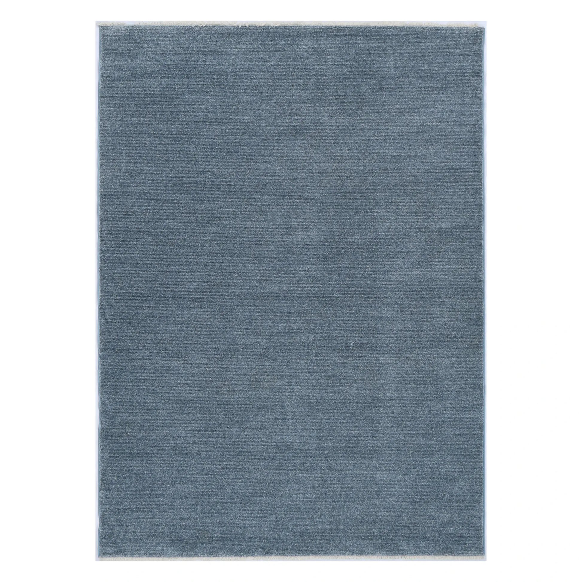 Full view of Baltimore Chobi Ocean grey rug 230 x 160 cm with subtle linear texture