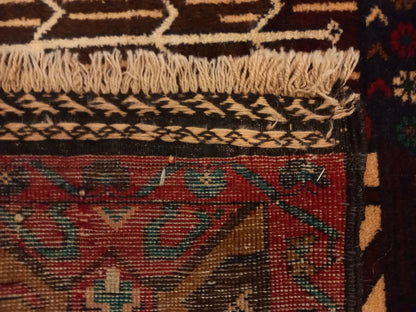 Baluchi rug back border detail
