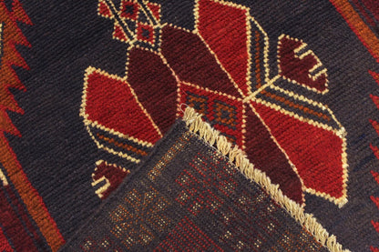 Baluchi rug folded corner detail
