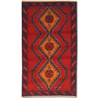 Baluchi Hand-Knotted Wool Rug - 194 x 115 cm