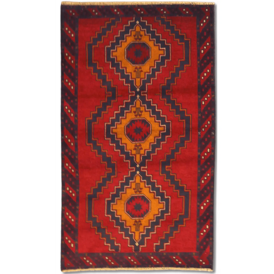 Baluchi Hand-Knotted Wool Rug - 194 x 115 cm