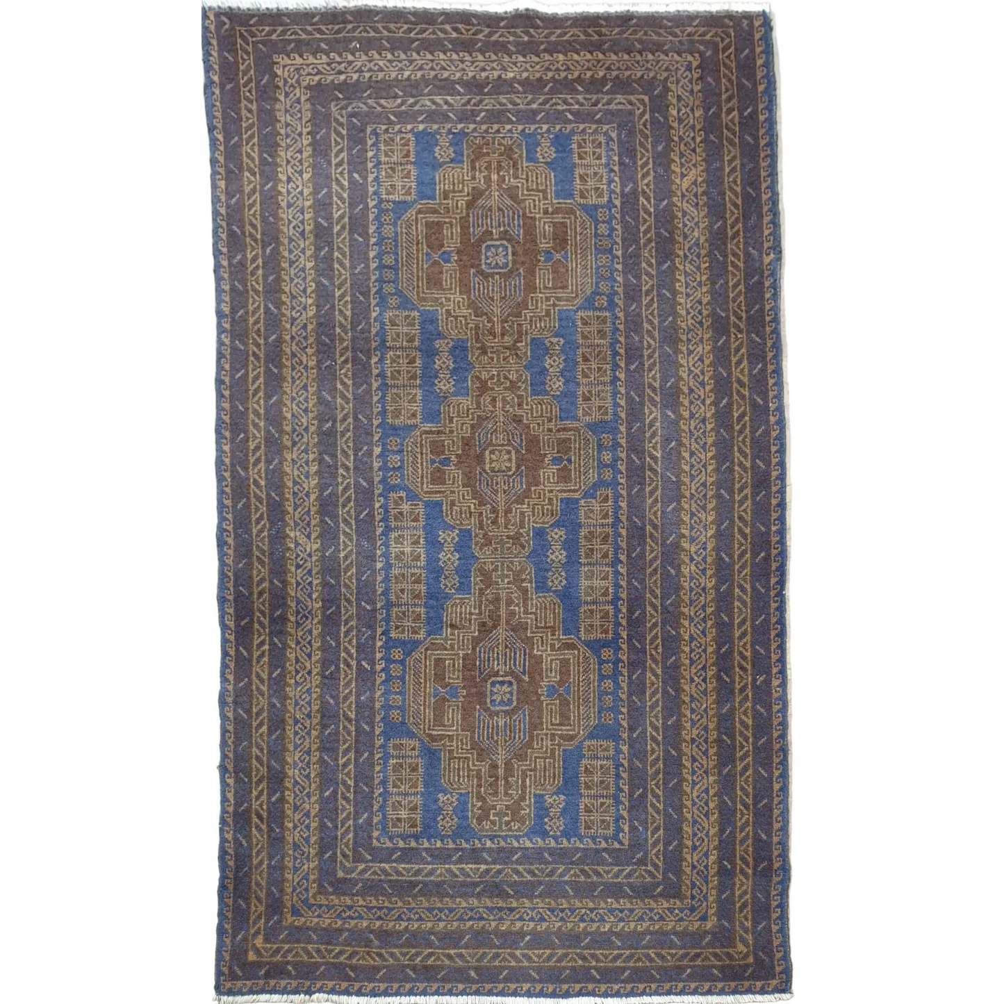 Baluchi hand-knotted wool rug 196 x 115 cm full view