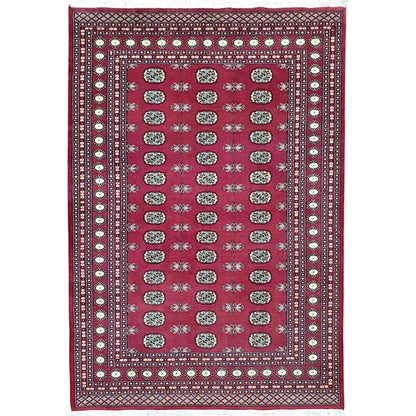 Bokhara hand-knotted wool rug 247 x 173 cm full view