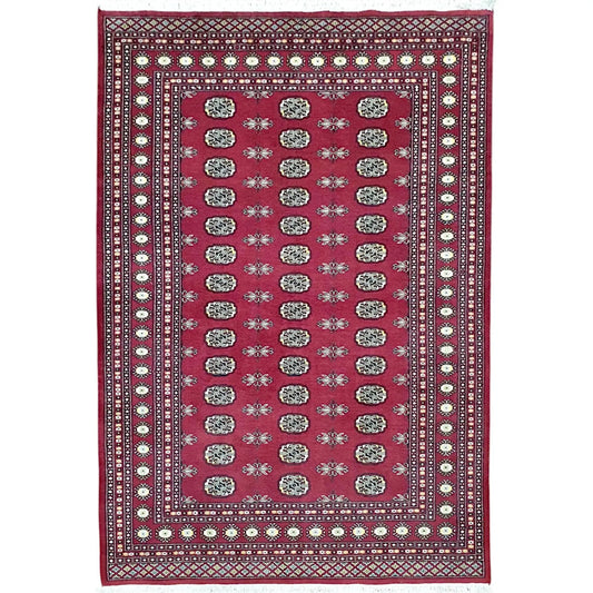 Bokhara hand-knotted wool rug 247 x 173 cm full view