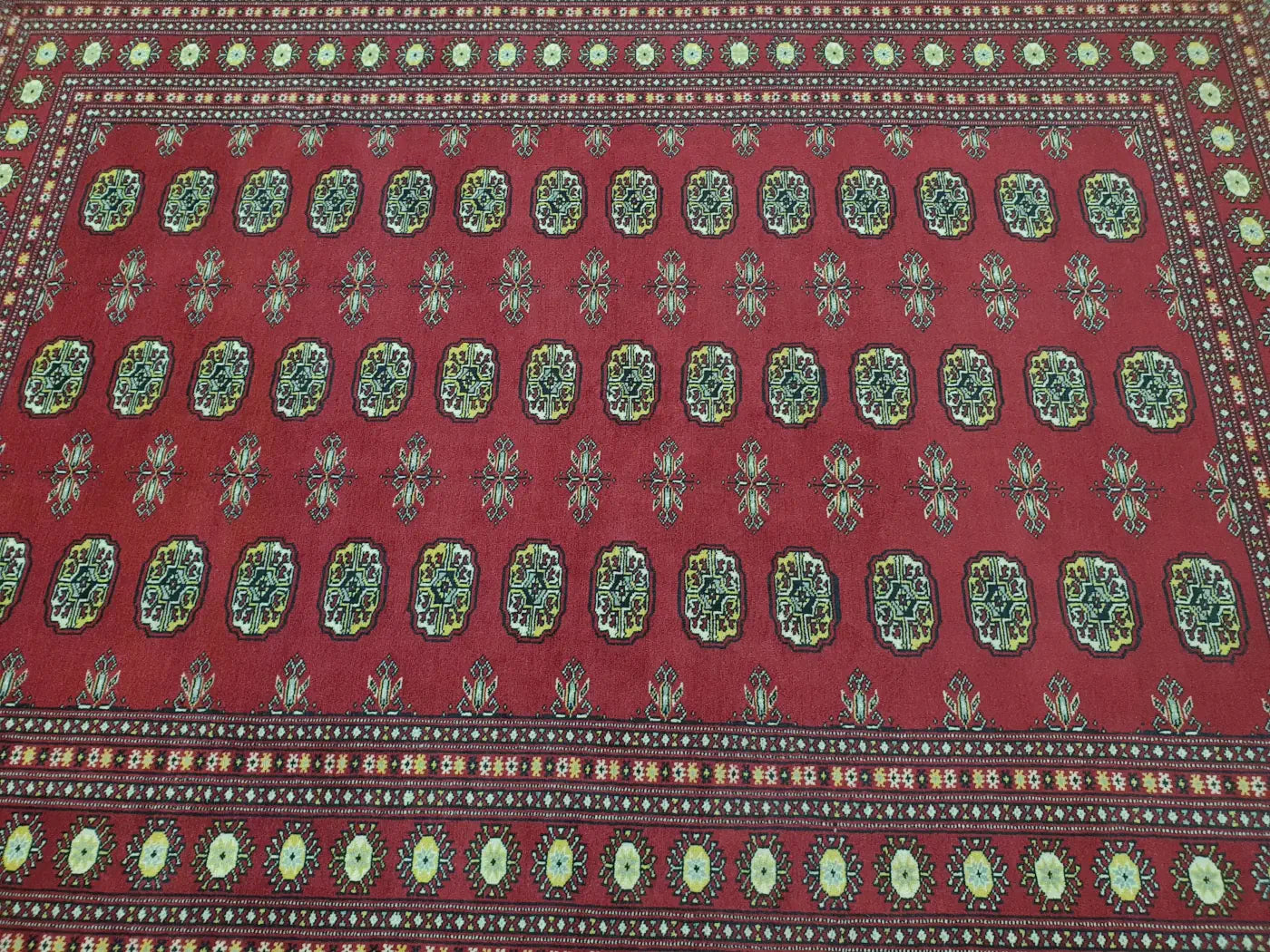 Bokhara hand-knotted wool rug 247 x 173 cm horizontal view