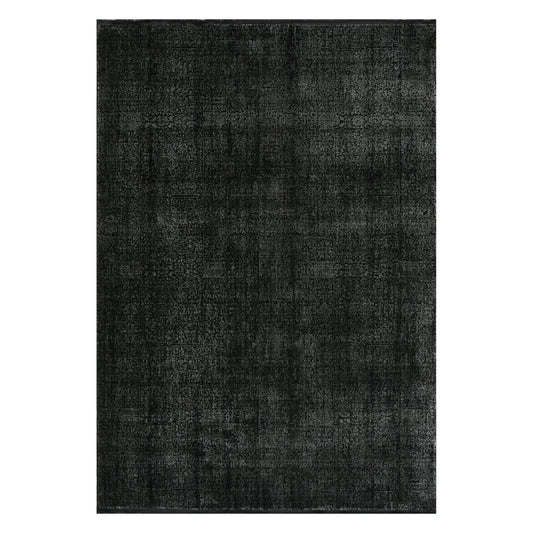 Full view of Brooklyn 100 emerald mosaic modern rug with layered textured pattern