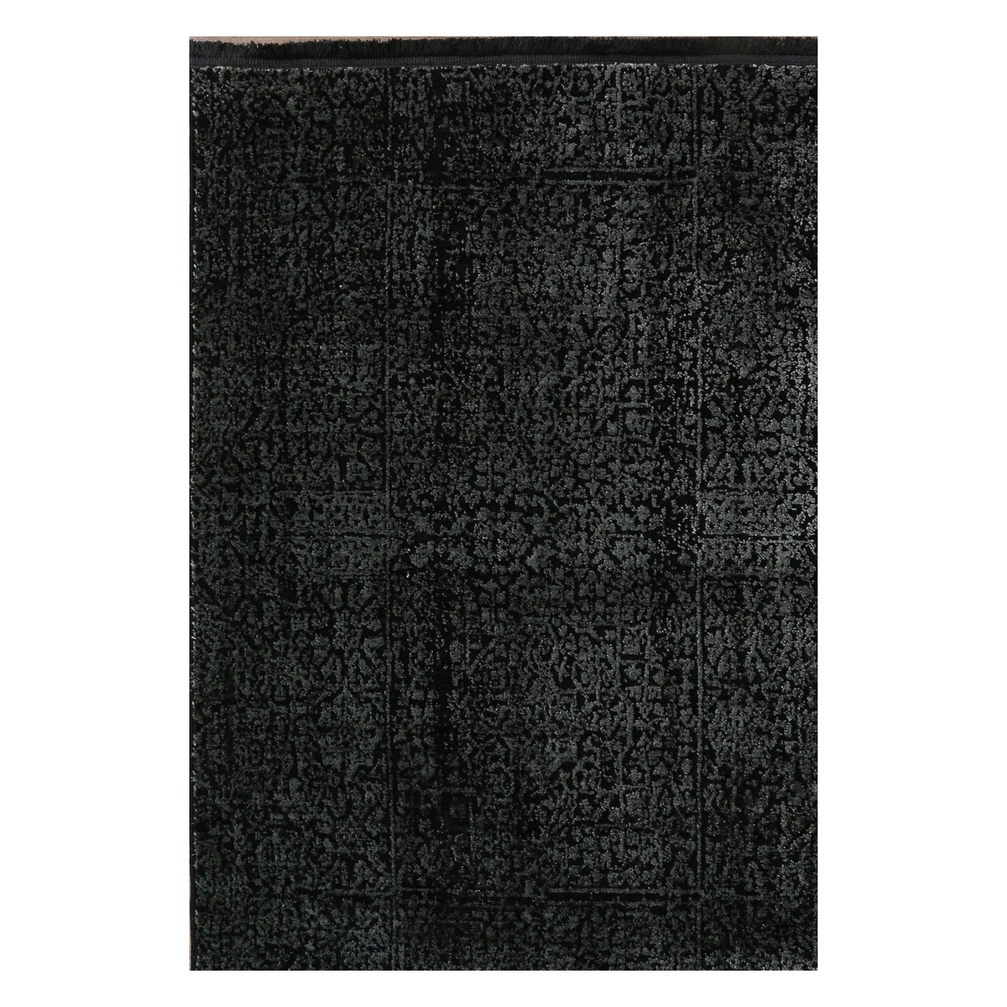 Pattern detail of Brooklyn 100 emerald mosaic rug showing deep green textured surface
