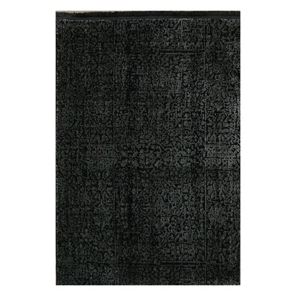 Pattern detail of Brooklyn 100 emerald mosaic rug showing deep green textured surface