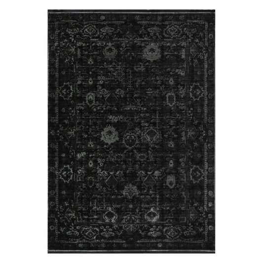 Full view of Brooklyn 300 emerald ornate rug with layered ornamental pattern