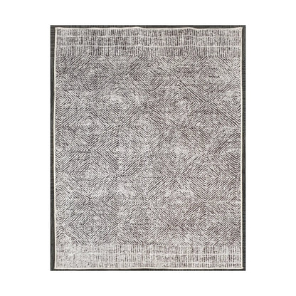 Grey charcoal chevron cotton rug 170 x 120 cm shown in full view