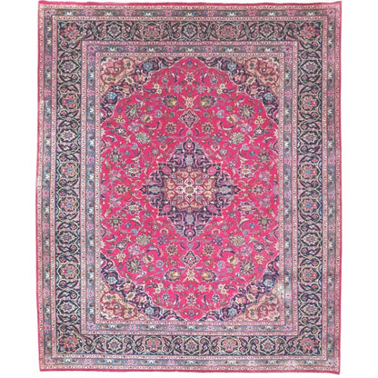 Hand-knotted Mashad Wool Rug Multicolor Floral 305x200cm