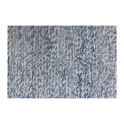 Field detail of Harlow hand-tufted wool rug showing layered blue and grey tones across the textured pile