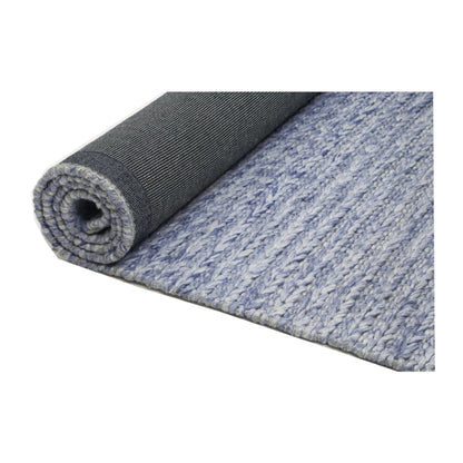 Rolled backing detail of Harlow hand-tufted wool rug