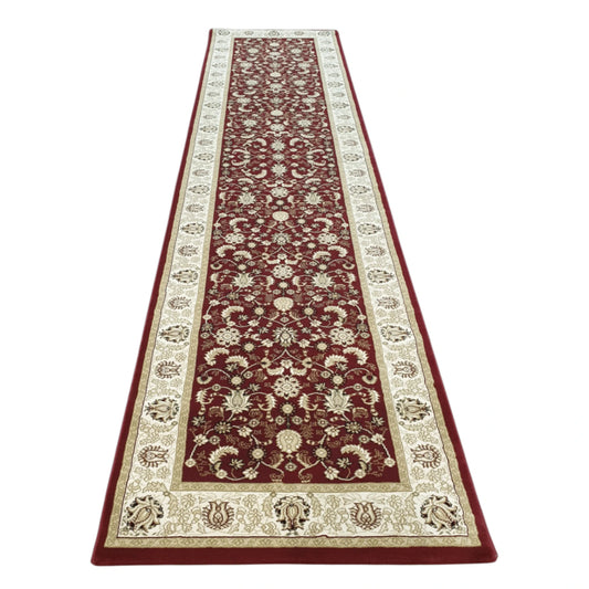 Isfahan traditional design runner rug 300 x 80 cm full view