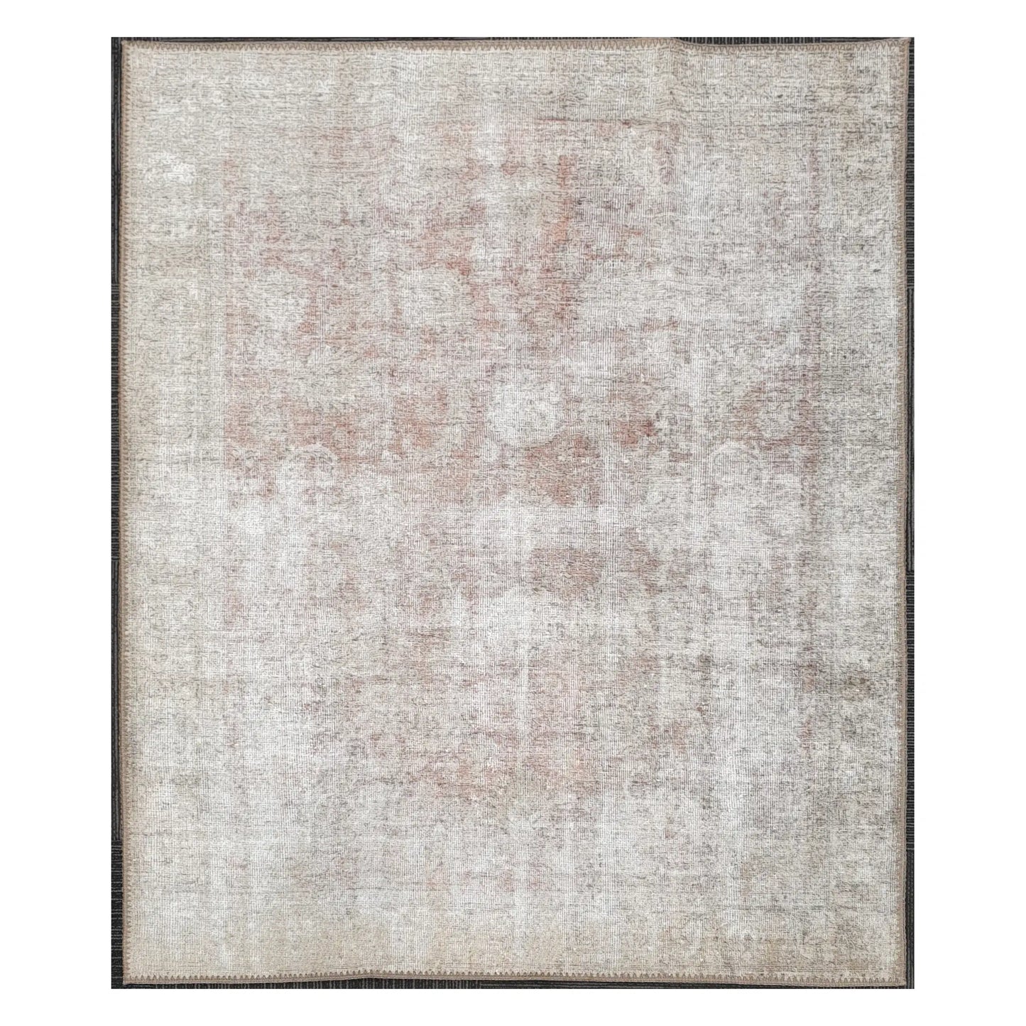 Ivory blush abstract cotton rug 170 x 120 cm shown in full view