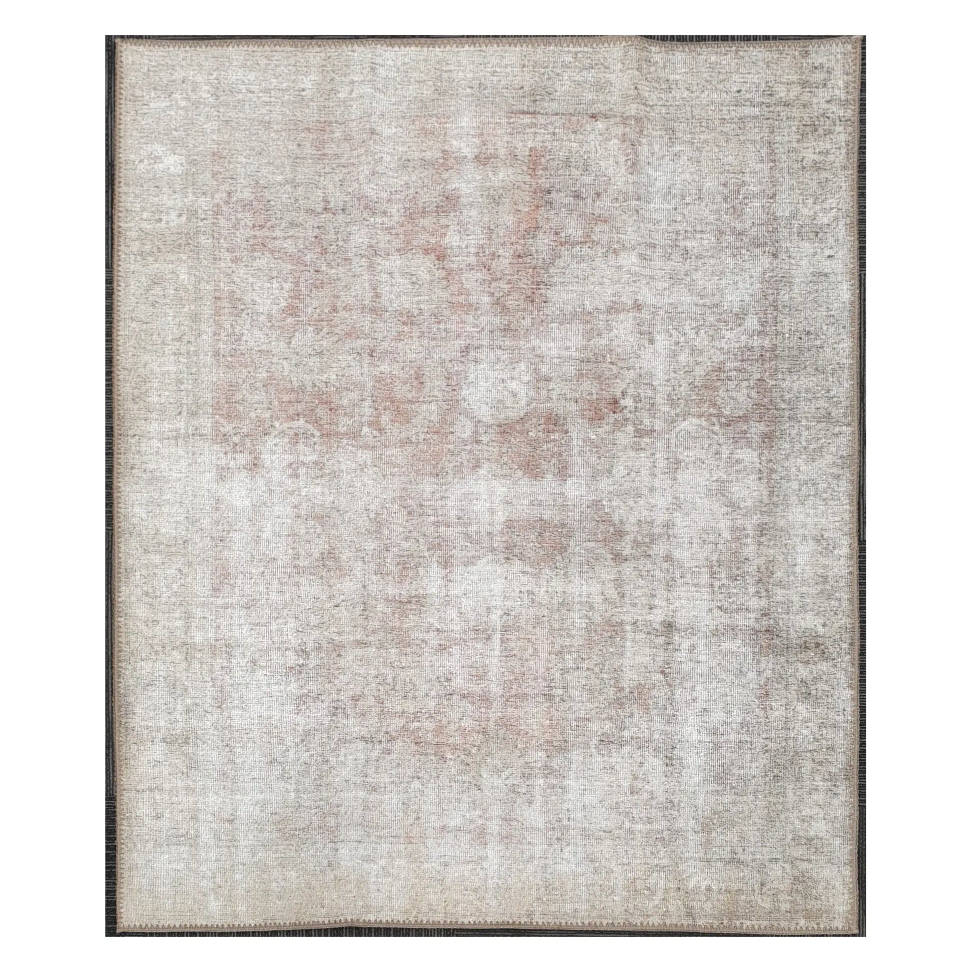 Ivory blush abstract cotton rug 170 x 120 cm shown in full view