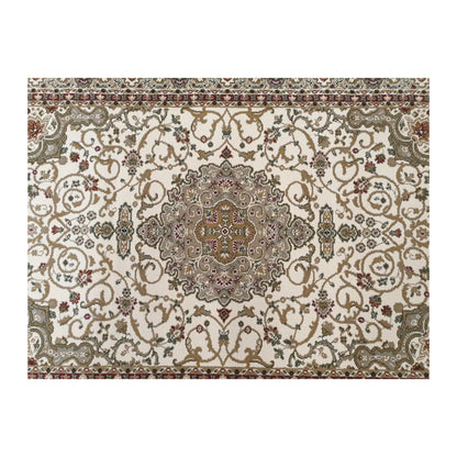 Field and border detail of Julian rug with floral scrollwork and layered borders, 170 x 120 cm