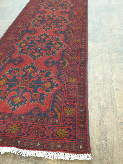 Khal Muhammadi runner rug 385 x 80 cm pattern detail red tribal design