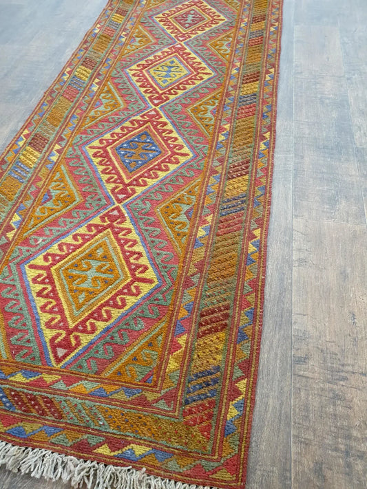 Mashwani runner rug 362 x 72 cm pattern detail colourful geometric design